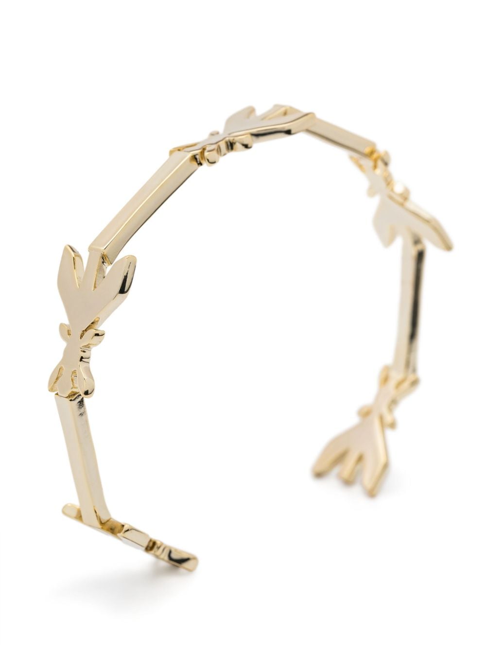 Shop Patrizia Pepe Fly Chain Cuff Bracelet In Gold
