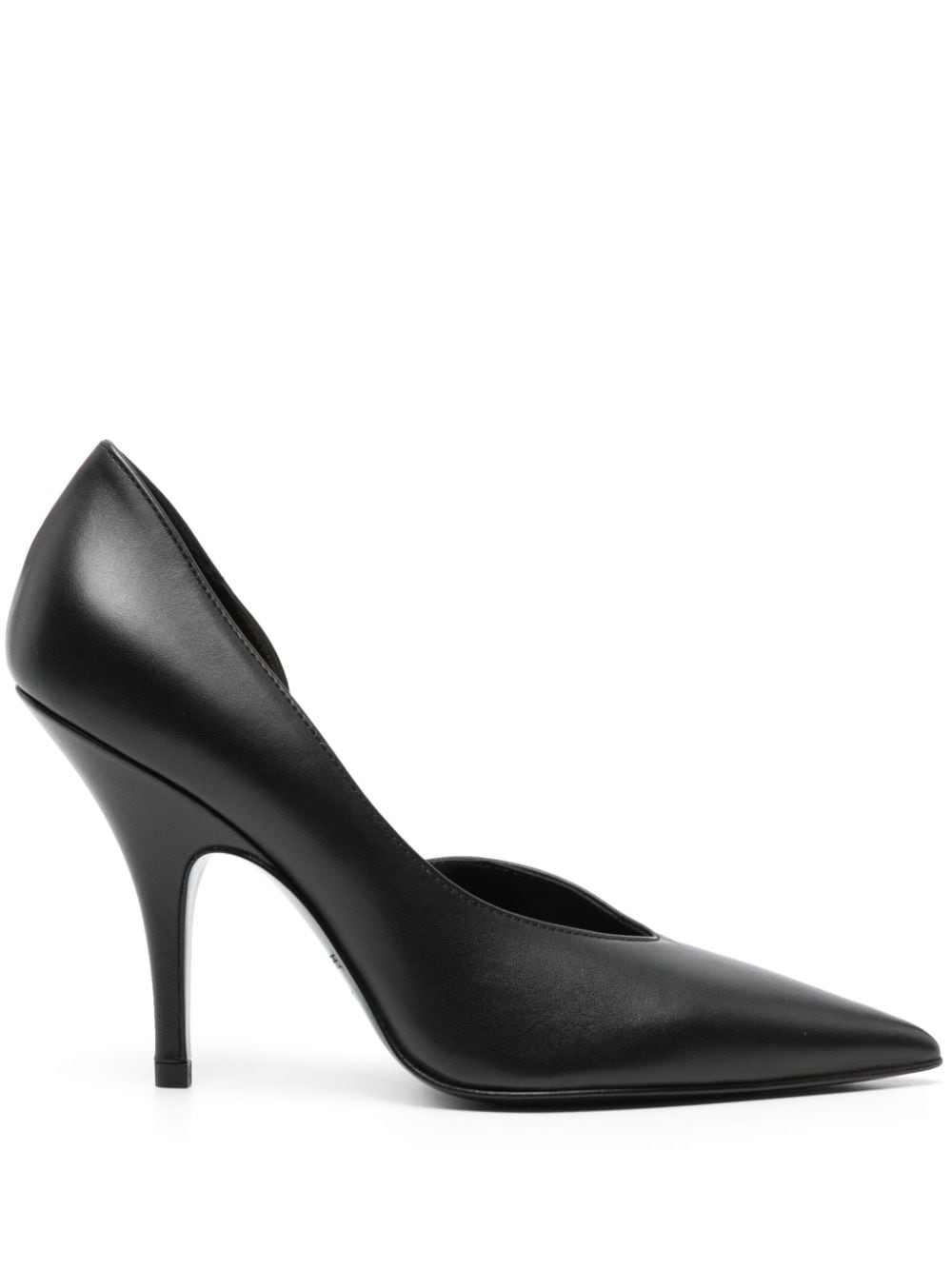 100mm leather pumps