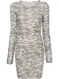 Patrizia Pepe zebra-print mesh minidress - Neutrals