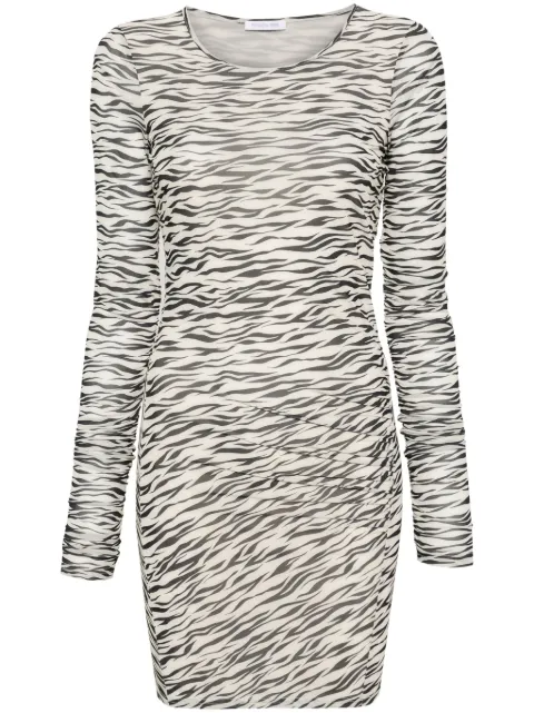 Patrizia Pepe zebra-print mesh minidress