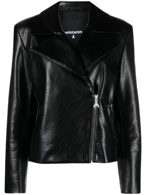 Patrizia Pepe faux-leather biker jacket