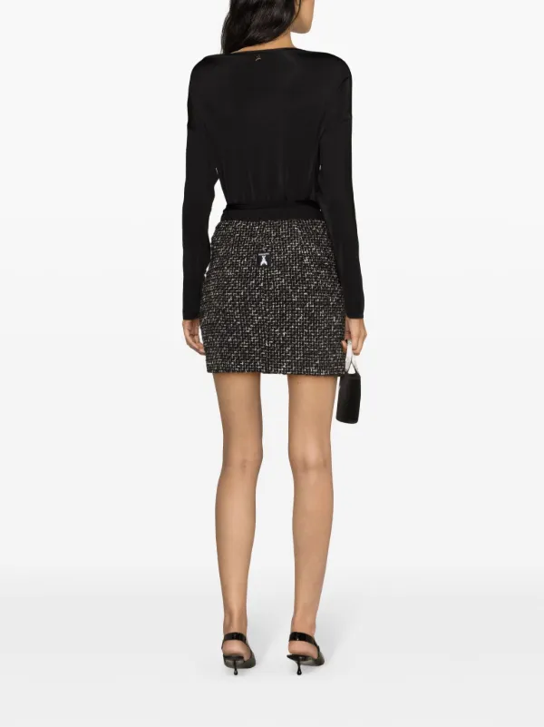 Patrizia Pepe ツイード Aラインミニスカート | ブラック | FARFETCH JP 