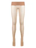 Maison Close logo-intarsia semi-sheer tights - Neutrals