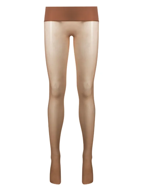 Maison Close logo intarsia semi sheer Tights Neutrals FARFETCH AE