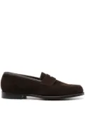 Crockett & Jones Boston 30mm suede loafers - Brown