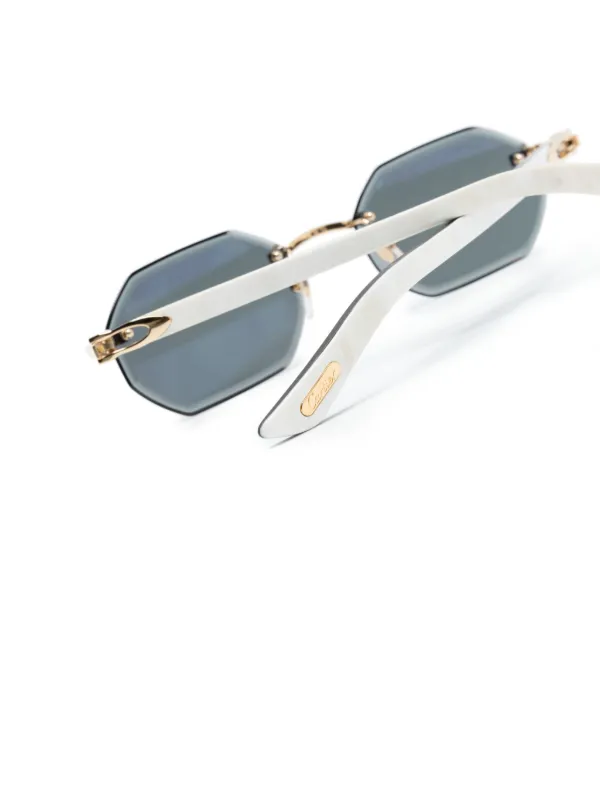 C Décor rimless oval-frame glasses