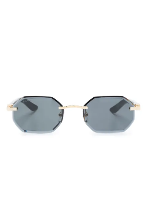 Cartier Eyewear lentes de sol geométricos sin armazón
