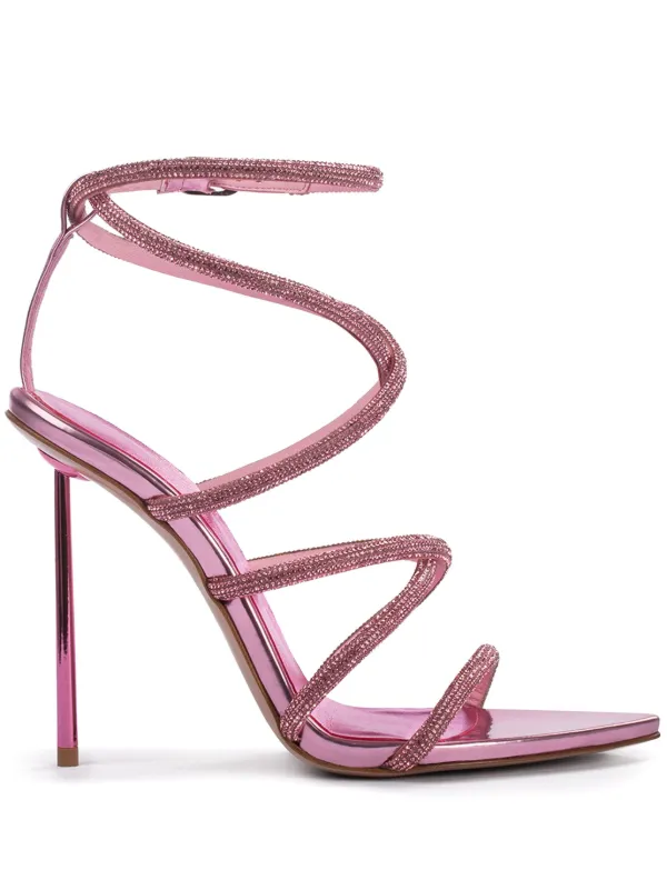 Le Silla Bella crystal-embellished Wrap Sandals Pink FARFETCH IN