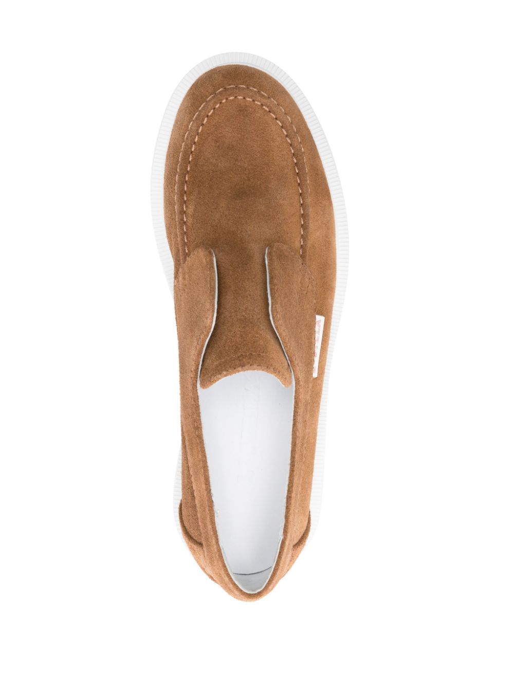 Shop Le Silla Yacht Suede Loafers In Brown