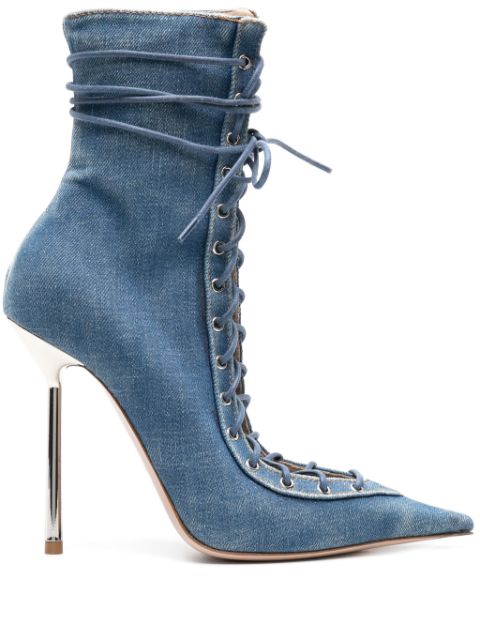 Le Silla Colette 120mm denim ankle boots Women