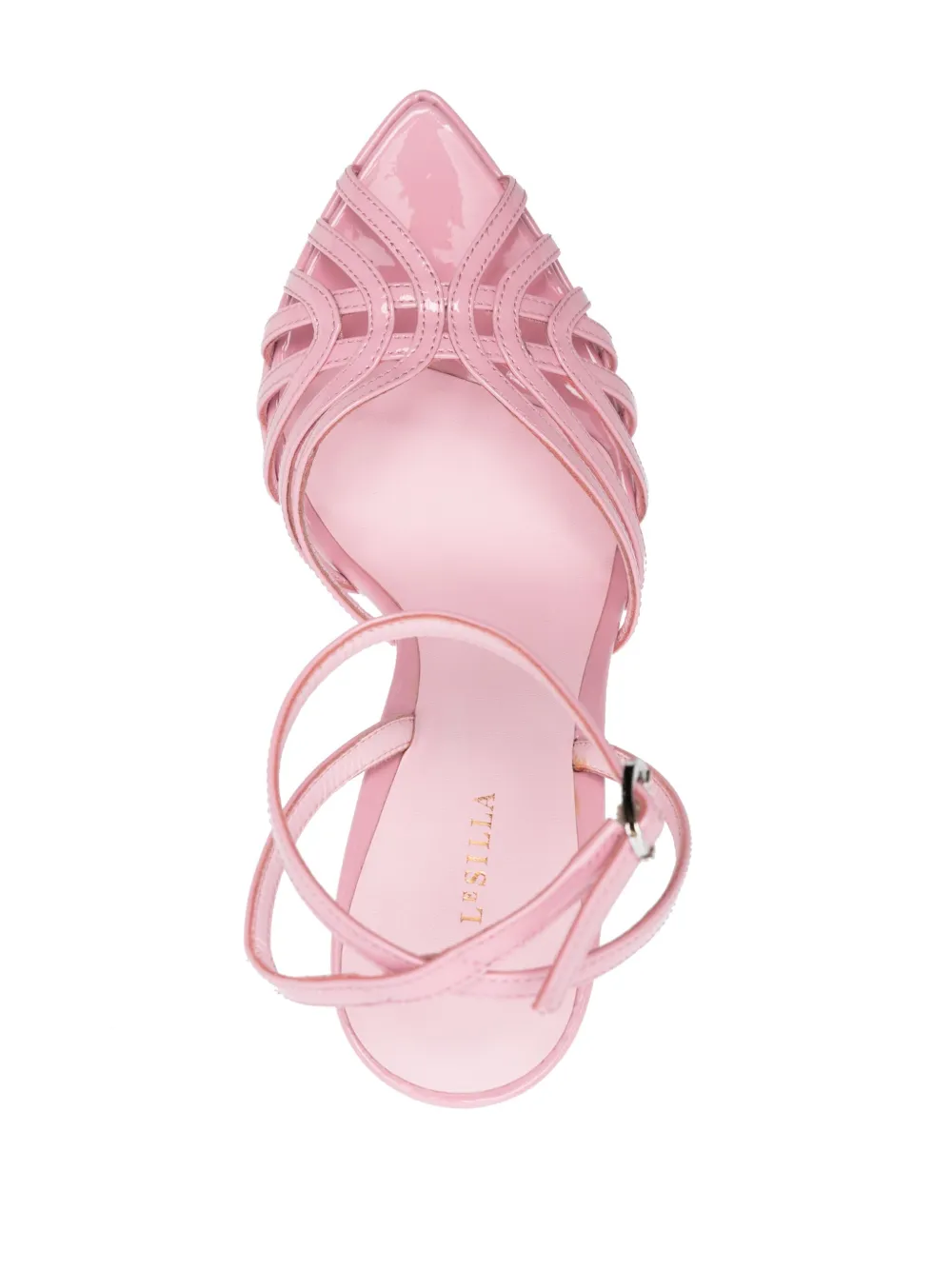 Le Silla Embrace 145mm leather sandals Pink