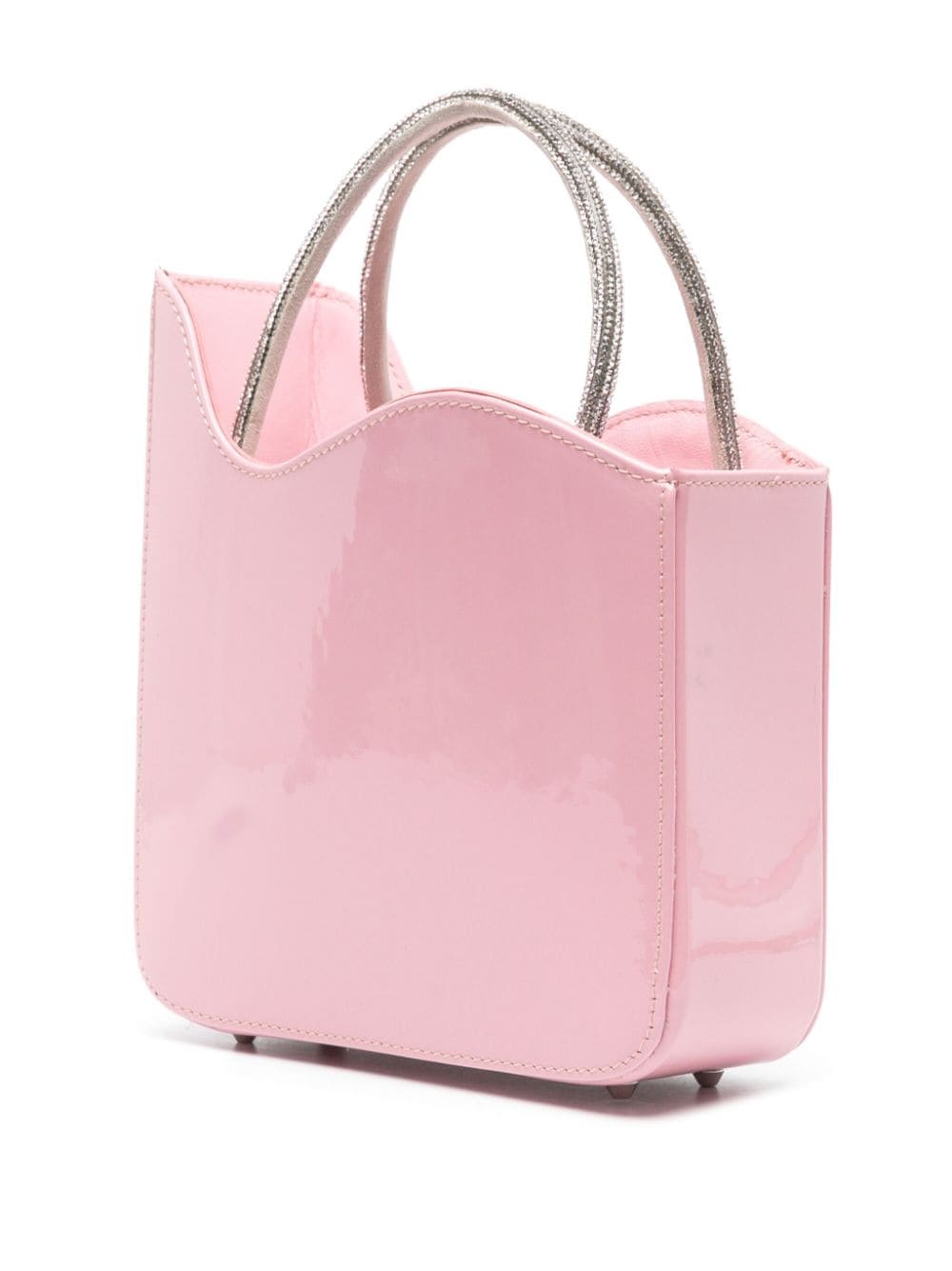 Shop Le Silla Ivy Patent-leather Mini Bag In Pink