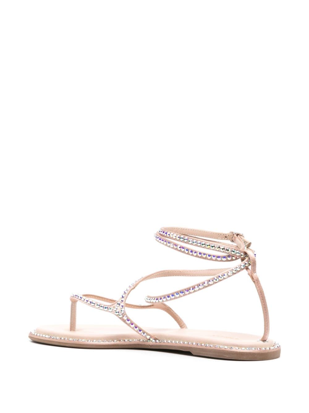 Shop Le Silla Belen Crystal-embellished Sandals In Neutrals