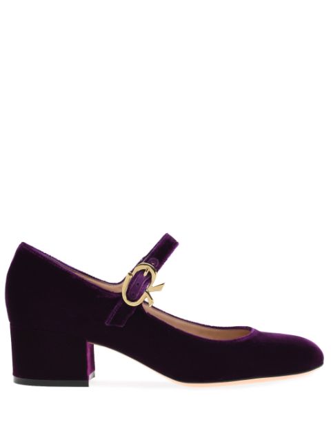 Gianvito Rossi Mary Ribbon 45mm velvet pumps Women