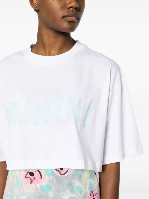 Marni クロップド Tシャツ - Farfetch 