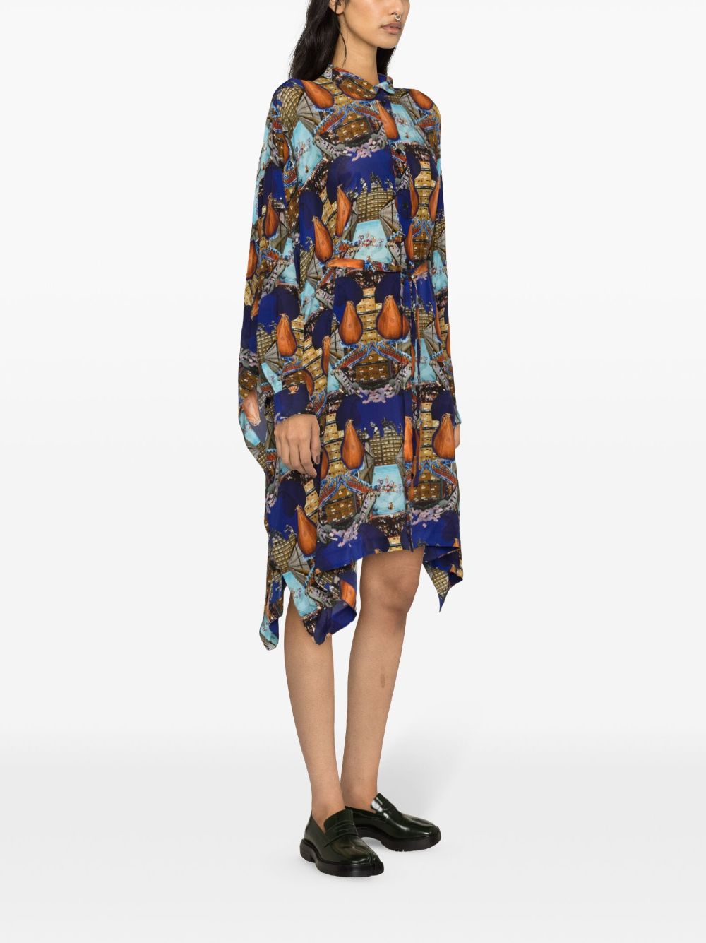 Henrik Vibskov Midi-jurk met print Blauw