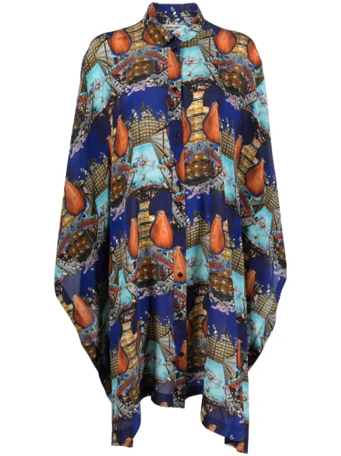 Henrik Vibskov Square boxing-print midi dress