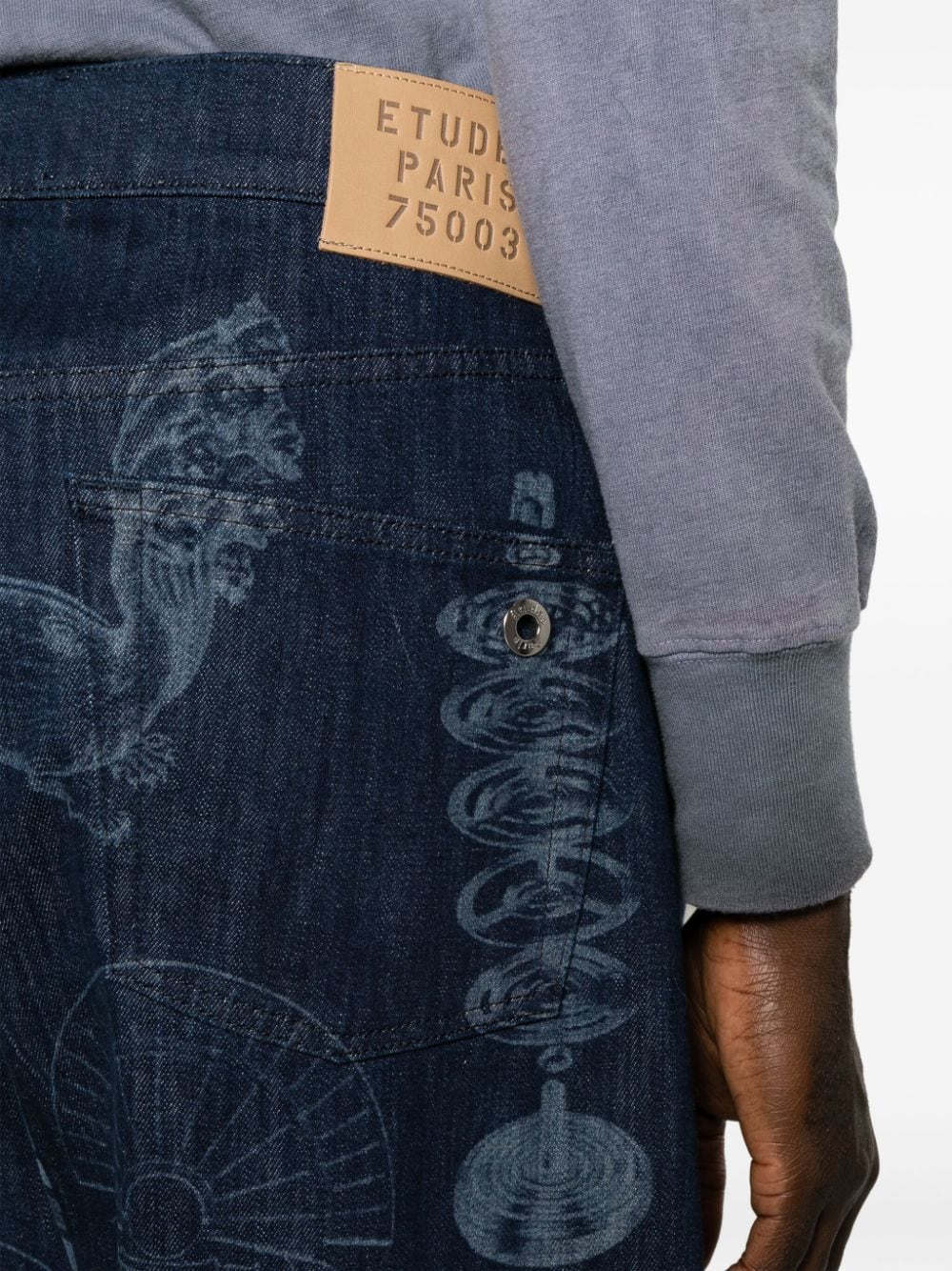 Shop Etudes Studio Side Batia Suter Straight-leg Jeans In Blue