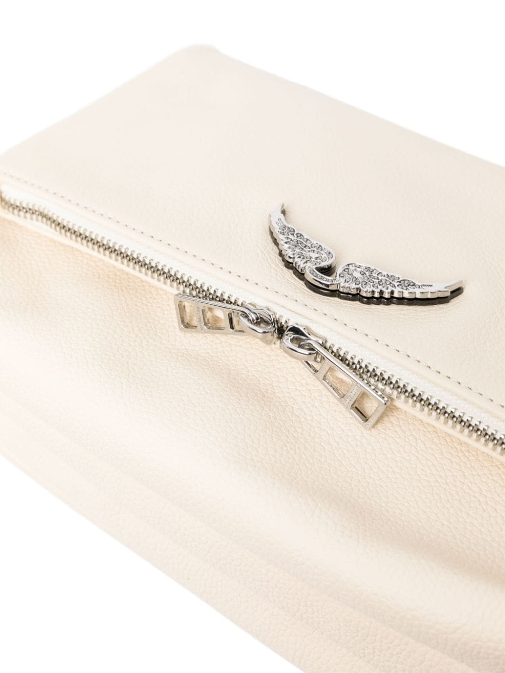 Shop Zadig & Voltaire Swing Your Wings Rocky Leather Crossbody Bag In Neutrals