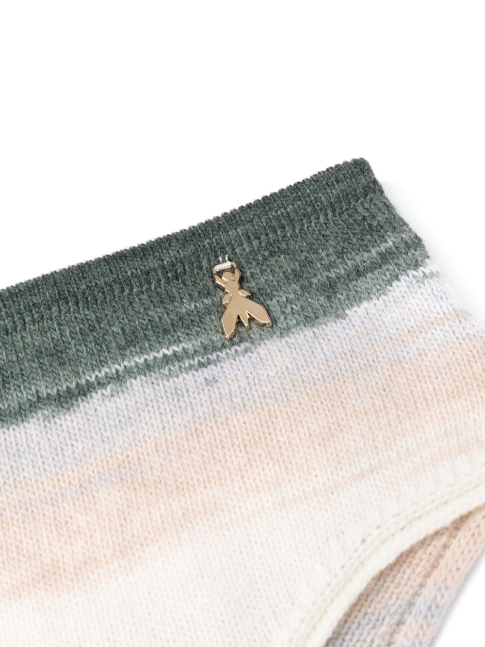 Shop Patrizia Pepe Striped Knitted Briefs In Neutrals