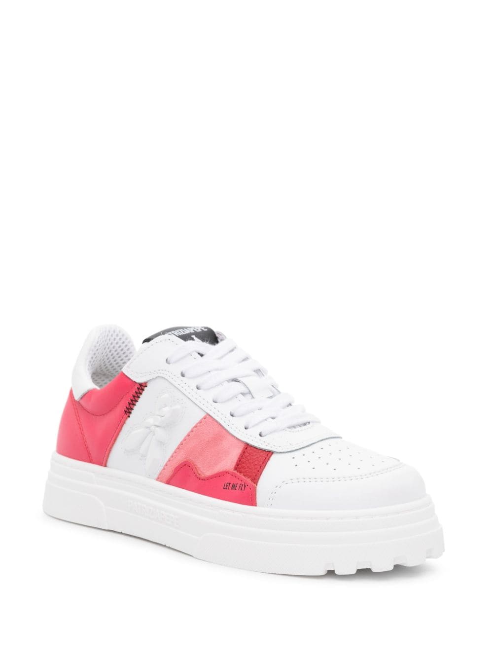 Shop Patrizia Pepe Pepe Leather Sneakers In 白色