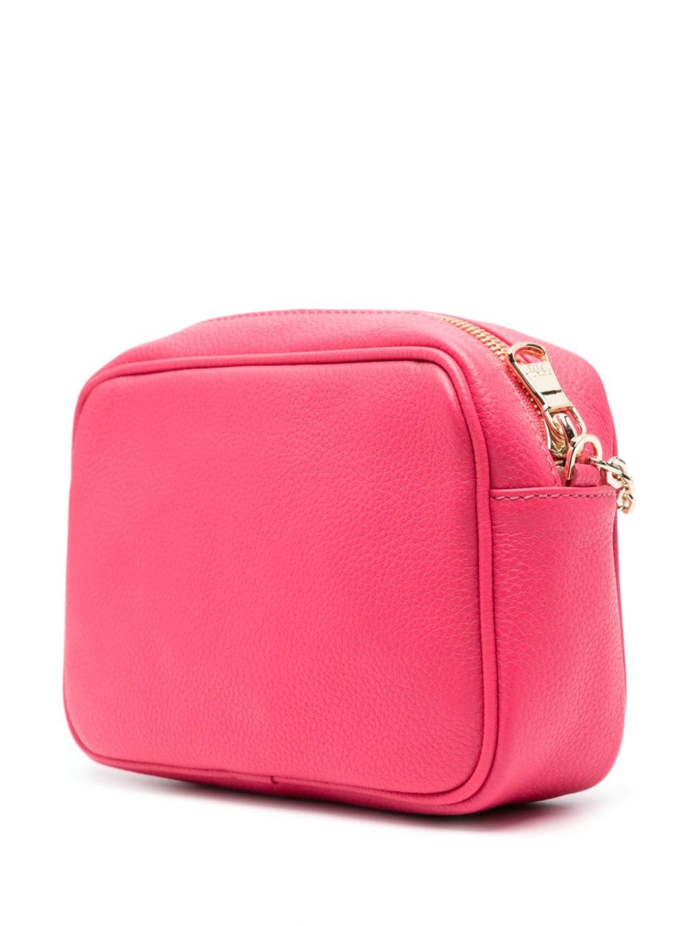 Shop Patrizia Pepe Fly-plaque Leather Shoulder Bag In Pink