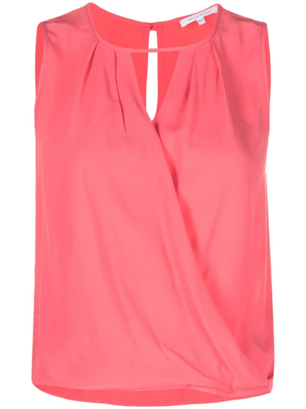 Patrizia Pepe Cut Crossover Top In Hybrid Rose