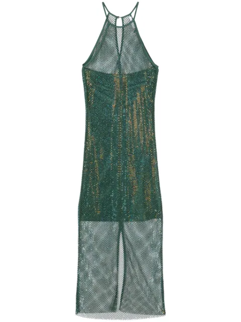 Patrizia Pepe rhinestoned mesh maxi dress