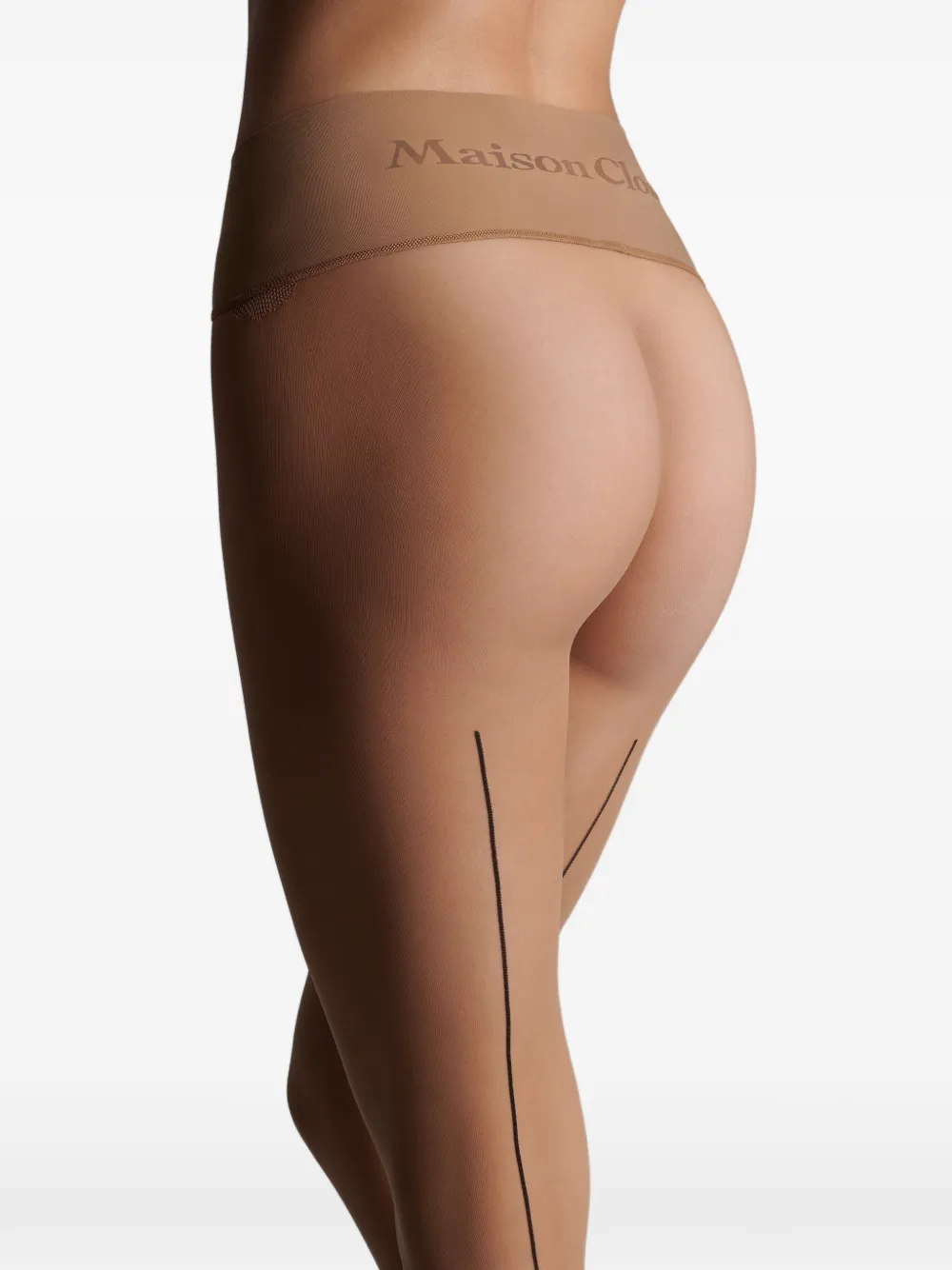 Maison Close Panty met logoprint Beige