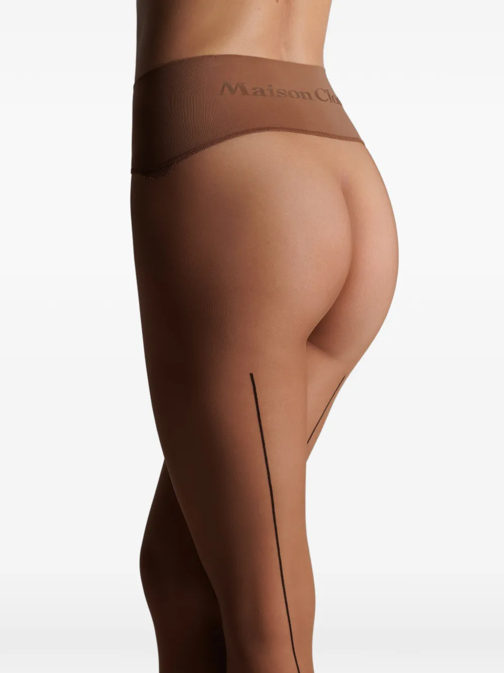 Maison Close Panty met logoprint Beige