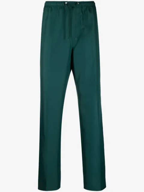 Lanvin side-stripe drawstring cotton trousers