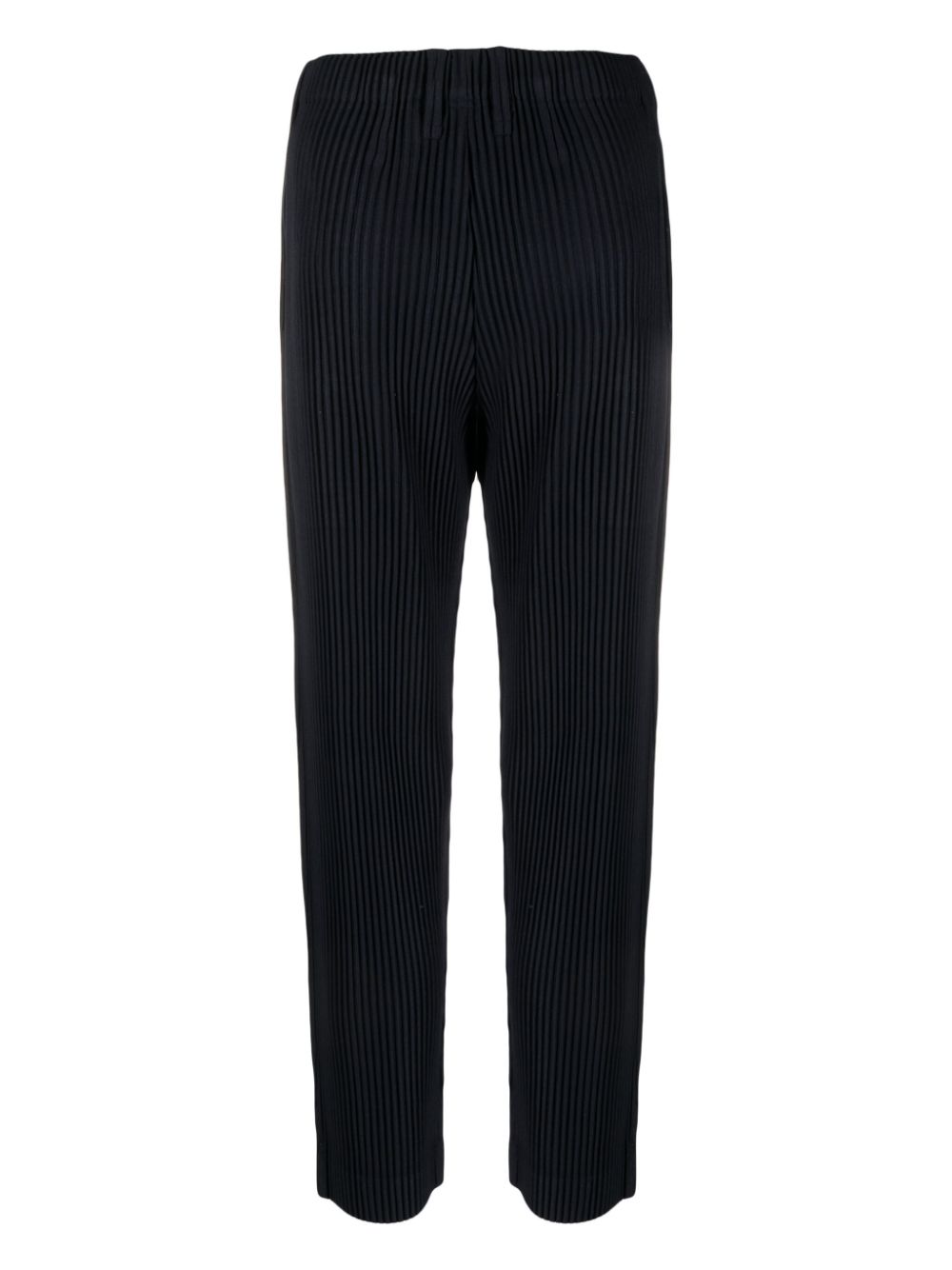 Issey Miyake Men pleated tapered trousers - Blauw