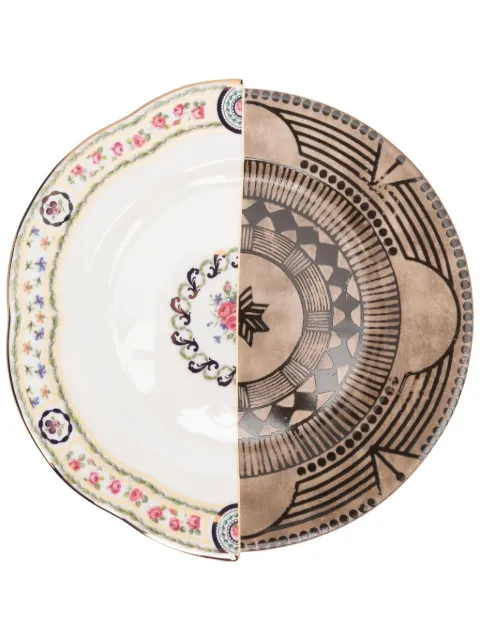 Seletti Hybrid Hobyo colour-block dinner plate