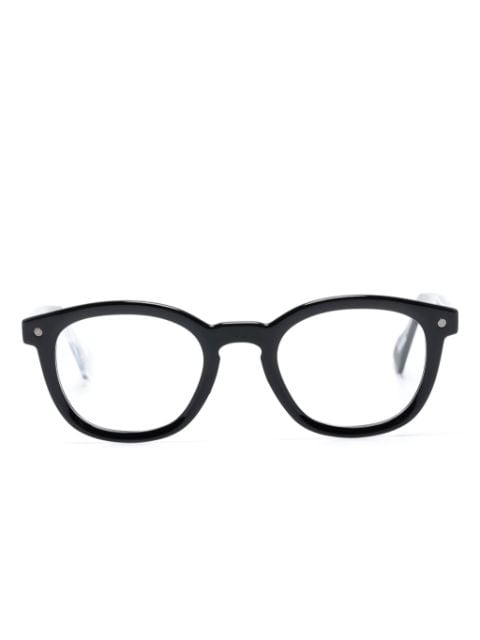 Snob rectangle-frame clip-on glasses 