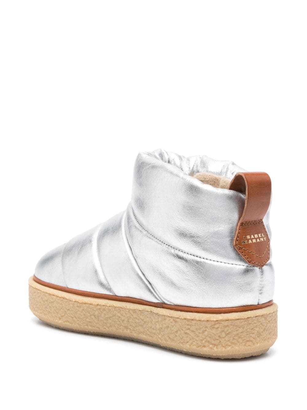 Shop Isabel Marant Eskey 55mm Quilted Ankle Boots In Silver