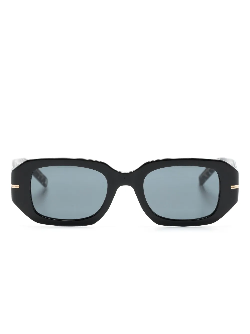 Hugo Boss Rectangle-shape Tinted Sunglasses In Black