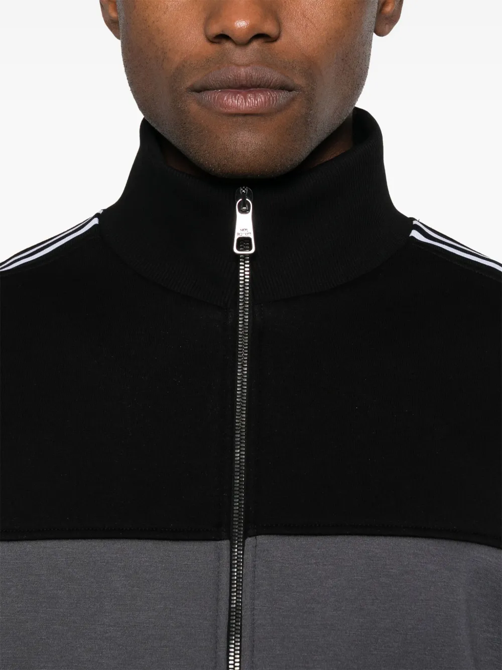 Neil Barrett Stripe-detailing Two-tone Jacket In Schwarz