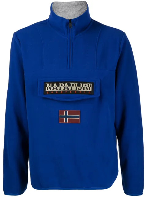 Napapijri Burgee Half Zip logo-appliqué sweatshirt