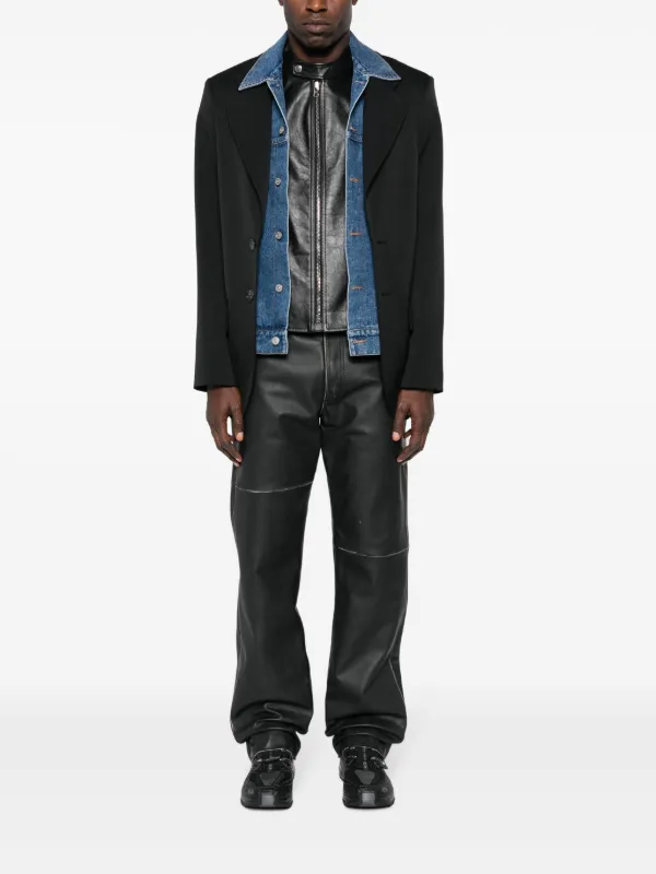MM6 Maison Margiela レイヤード シングルジャケット | ブラック  