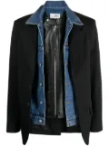 MM6 Maison Margiela layered single-breasted blazer - Black