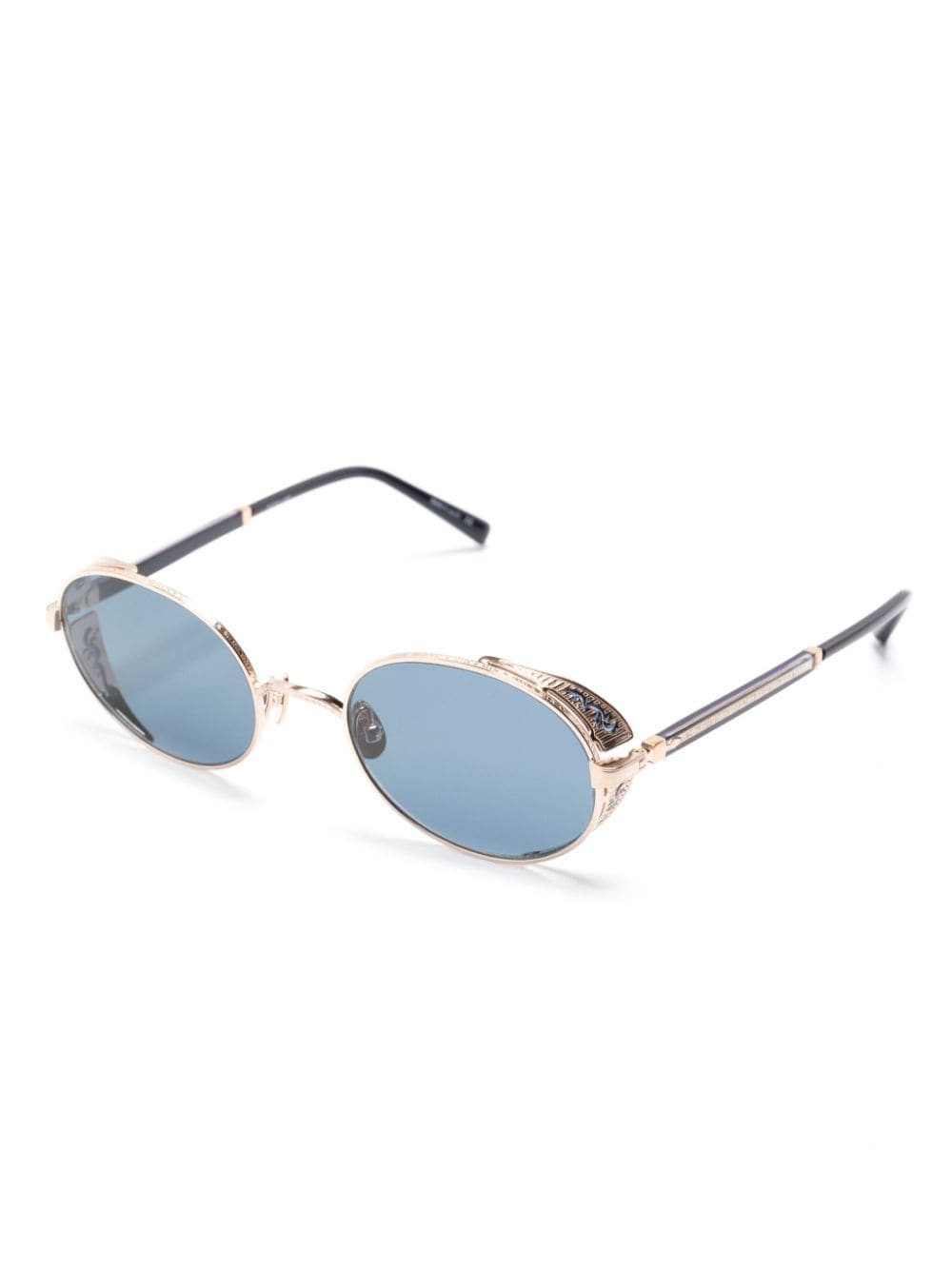 Shop Matsuda M3137 Round-frame Sunglasses In Blue