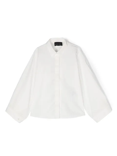 Emporio Armani Kids wide-sleeve cotton poplin shirt