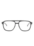 BOSS 1600-EX4 double-bridge square-frame glasses - Black