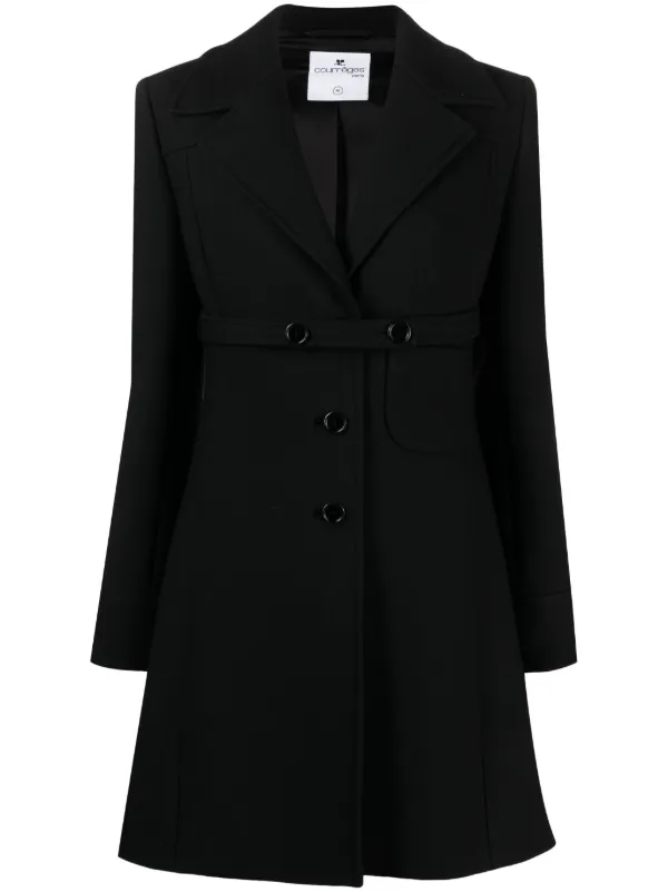 Black 2024 crepe coat