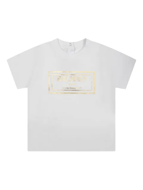 Balmain Kids logo-print cotton T-shirt