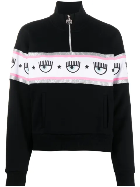 Chiara Ferragni sudadera con franja del logo