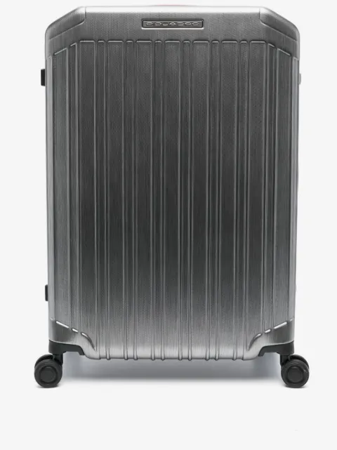 PIQUADRO logo-lettering zip-up luggage