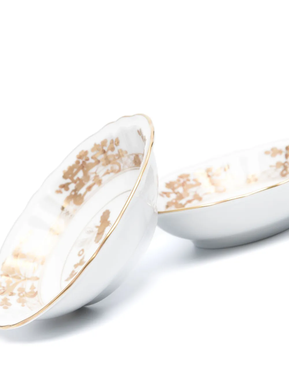 Ginori 1735 Aurum Porcelain Soup Plate (set Of Two) In White