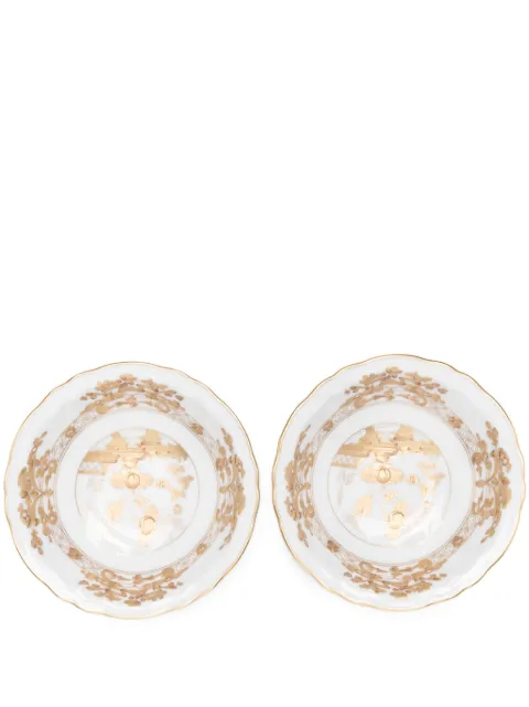 GINORI 1735 pack de dos platos Aurum