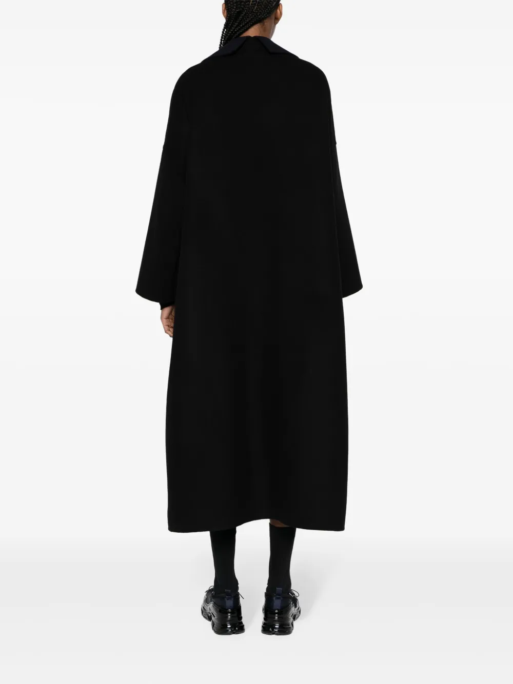 Daniela Gregis Belted Wool Coat In Black